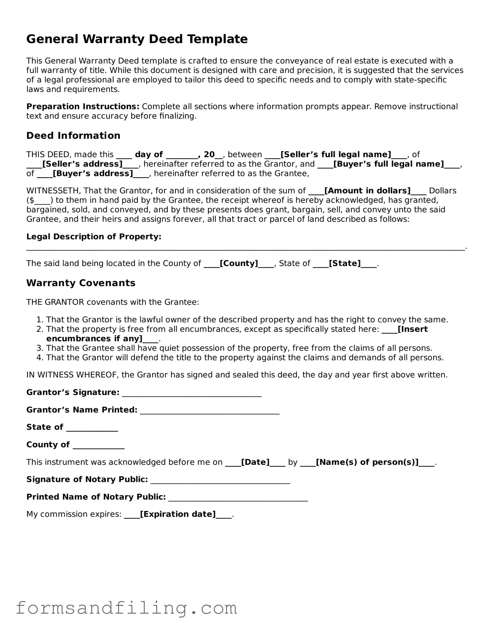 Free Deed Template