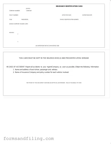 Fill Out a Valid Auto Insurance Card Template