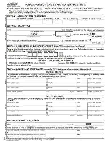 Fill Out a Valid California Fotm Reg 262 Template
