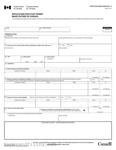 Fill Out a Valid Imm 1294 Template
