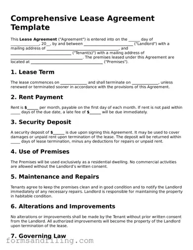 Free Lease Agreement Template