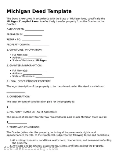 Free Michigan Deed Template