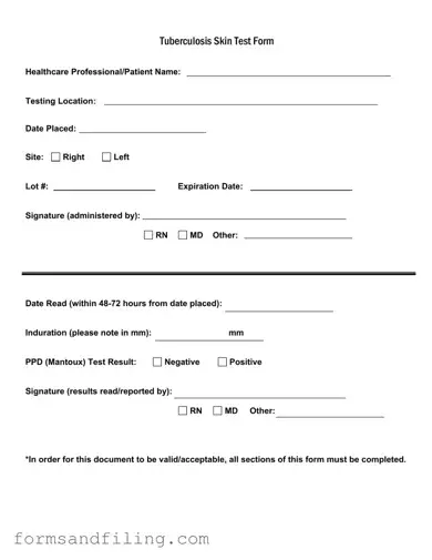 Fill Out a Valid Tb Test Template
